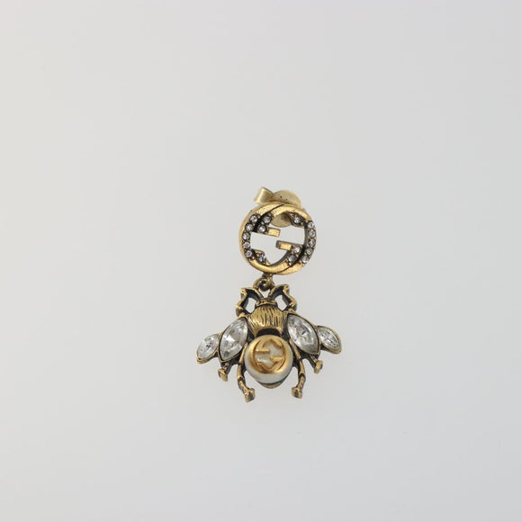 GUCCI Bee Pierce metal Gold Tone Auth 195947A