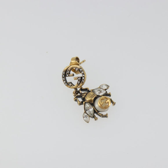 GUCCI Bee Pierce metal Gold Tone Auth 195947A