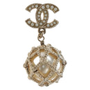CHANEL COCO Mark Pierce metal Gold Tone CC Auth 195948M-11
