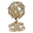 CHANEL COCO Mark Pierce metal Gold Tone CC Auth 195948M-16