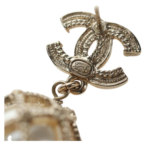 CHANEL COCO Mark Pierce metal Gold Tone CC Auth 195948M