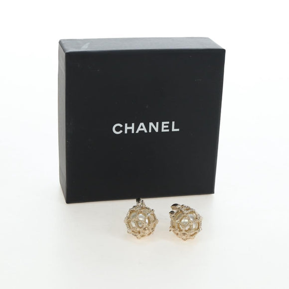 CHANEL COCO Mark Pierce metal Gold Tone CC Auth 195948M