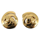 CHANEL Earring metal Gold CC Auth 195950V-13