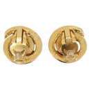 CHANEL Earring metal Gold CC Auth 195950V-2