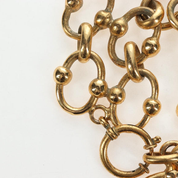 CHANEL Bracelet metal Gold Tone CC Auth 195952V