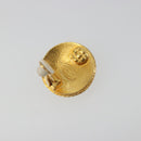 CHANEL Coco Round Earring metal Gold Tone CC Auth 195953V-10