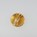 CHANEL Coco Round Earring metal Gold Tone CC Auth 195953V-3