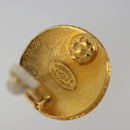 CHANEL Coco Round Earring metal Gold Tone CC Auth 195953V-6