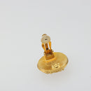 CHANEL Coco Round Earring metal Gold Tone CC Auth 195953V-9