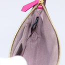 FENDI Zucca Canvas Accessory Pouch PVC Brown Black 8BS073 Auth 195954V-20