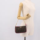 FENDI Zucca Canvas Accessory Pouch PVC Brown Black 8BS073 Auth 195954V-23