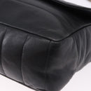 CHANEL Chain Matelasse 2.55 Shoulder Bag Lamb Skin Black Silver CC Auth 195955A-15