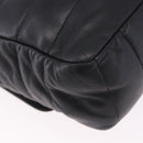 CHANEL Chain Matelasse 2.55 Shoulder Bag Lamb Skin Black Silver CC Auth 195955A-16