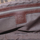 FENDI Zucca Canvas Mamma Baguette Shoulder Bag Brown Black Auth 195956V-15