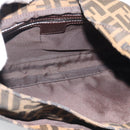 FENDI Zucca Canvas Mamma Baguette Shoulder Bag Brown Black Auth 195956V-16