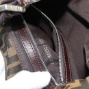 FENDI Zucca Canvas Mamma Baguette Shoulder Bag Brown Black Auth 195956V-22