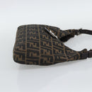FENDI Zucca Canvas Mamma Baguette Shoulder Bag Brown Black Auth 195956V-5
