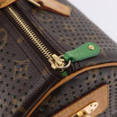 LOUIS VUITTON Monogram Perfo Speedy 30 Hand Bag Green M95181 LV Auth 195957V-10
