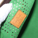 LOUIS VUITTON Monogram Perfo Speedy 30 Hand Bag Green M95181 LV Auth 195957V-19