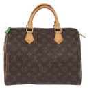 LOUIS VUITTON Monogram Perfo Speedy 30 Hand Bag Green M95181 LV Auth 195957V-2