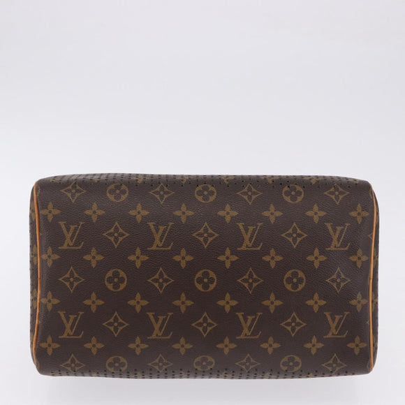 LOUIS VUITTON Monogram Perfo Speedy 30 Hand Bag Green M95181 LV Auth 195957V