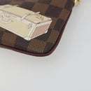 LOUIS VUITTON Damier Ebene Pochette Mira MM Pouch N63091 LV Auth 195958V-14