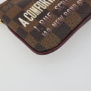 LOUIS VUITTON Damier Ebene Pochette Mira MM Pouch N63091 LV Auth 195958V-15