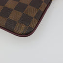 LOUIS VUITTON Damier Ebene Pochette Mira MM Pouch N63091 LV Auth 195958V-16