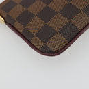 LOUIS VUITTON Damier Ebene Pochette Mira MM Pouch N63091 LV Auth 195958V-17