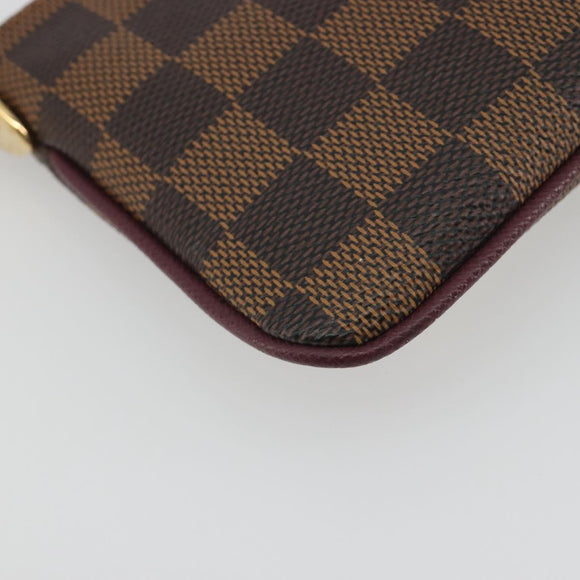 LOUIS VUITTON Damier Ebene Pochette Mira MM Pouch N63091 LV Auth 195958V