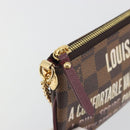 LOUIS VUITTON Damier Ebene Pochette Mira MM Pouch N63091 LV Auth 195958V-18