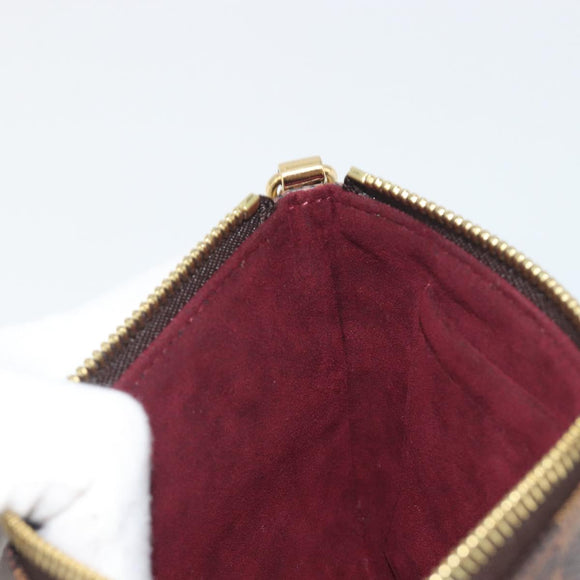 LOUIS VUITTON Damier Ebene Pochette Mira MM Pouch N63091 LV Auth 195958V