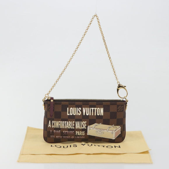 LOUIS VUITTON Damier Ebene Pochette Mira MM Pouch N63091 LV Auth 195958V