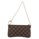 LOUIS VUITTON Damier Ebene Pochette Mira MM Pouch N63091 LV Auth 195958V-2