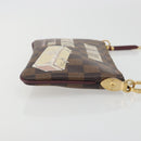 LOUIS VUITTON Damier Ebene Pochette Mira MM Pouch N63091 LV Auth 195958V-3
