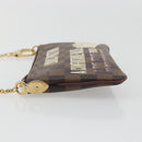 LOUIS VUITTON Damier Ebene Pochette Mira MM Pouch N63091 LV Auth 195958V-4