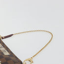 LOUIS VUITTON Damier Ebene Pochette Mira MM Pouch N63091 LV Auth 195958V-8
