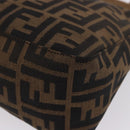FENDI Zucca Canvas Hand Bag Black Brown Auth 195959V-11