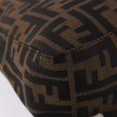 FENDI Zucca Canvas Hand Bag Black Brown Auth 195959V-12