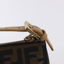 FENDI Zucca Canvas Hand Bag Black Brown Auth 195959V-14