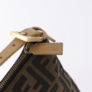 FENDI Zucca Canvas Hand Bag Black Brown Auth 195959V-15