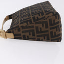 FENDI Zucca Canvas Hand Bag Black Brown Auth 195959V-5