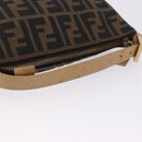FENDI Zucca Canvas Hand Bag Black Brown Auth 195959V-7