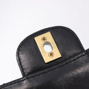 CHANEL Matelasse Chain Shoulder Bag Lamb Skin Black Silver CC Auth 195960A-19