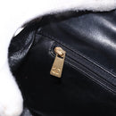 CHANEL Matelasse Chain Shoulder Bag Lamb Skin Black Silver CC Auth 195960A-24