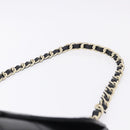 CHANEL Matelasse Chain Shoulder Bag Lamb Skin Black Silver CC Auth 195960A-9