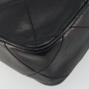 CHANEL Matelasse Chain Shoulder Bag Lamb Skin Gold Black CC Auth 195961V-17