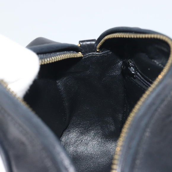 CHANEL Matelasse Chain Shoulder Bag Lamb Skin Gold Black CC Auth 195961V