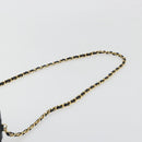 CHANEL Matelasse Chain Shoulder Bag Lamb Skin Gold Black CC Auth 195961V-14