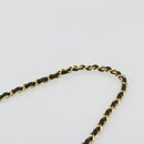 CHANEL Matelasse Chain Shoulder Bag Lamb Skin Gold Black CC Auth 195961V-8